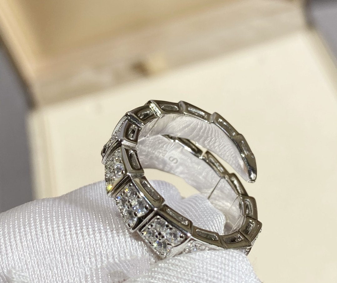 [LuckyStar]SERPENTI RING SILBER DIAMANT GEPAPERT