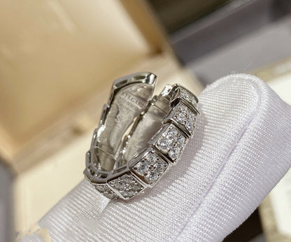 [LuckyStar]SERPENTI RING SILBER DIAMANT GEPAPERT