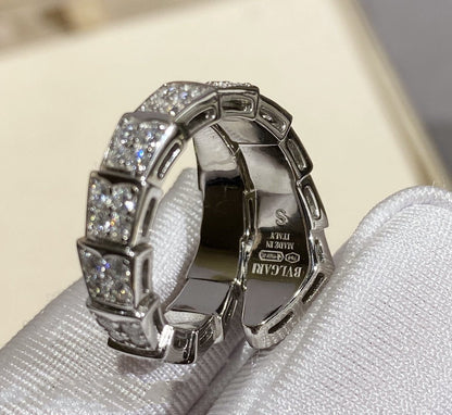 [LuckyStar]SERPENTI RING SILBER DIAMANT GEPAPERT