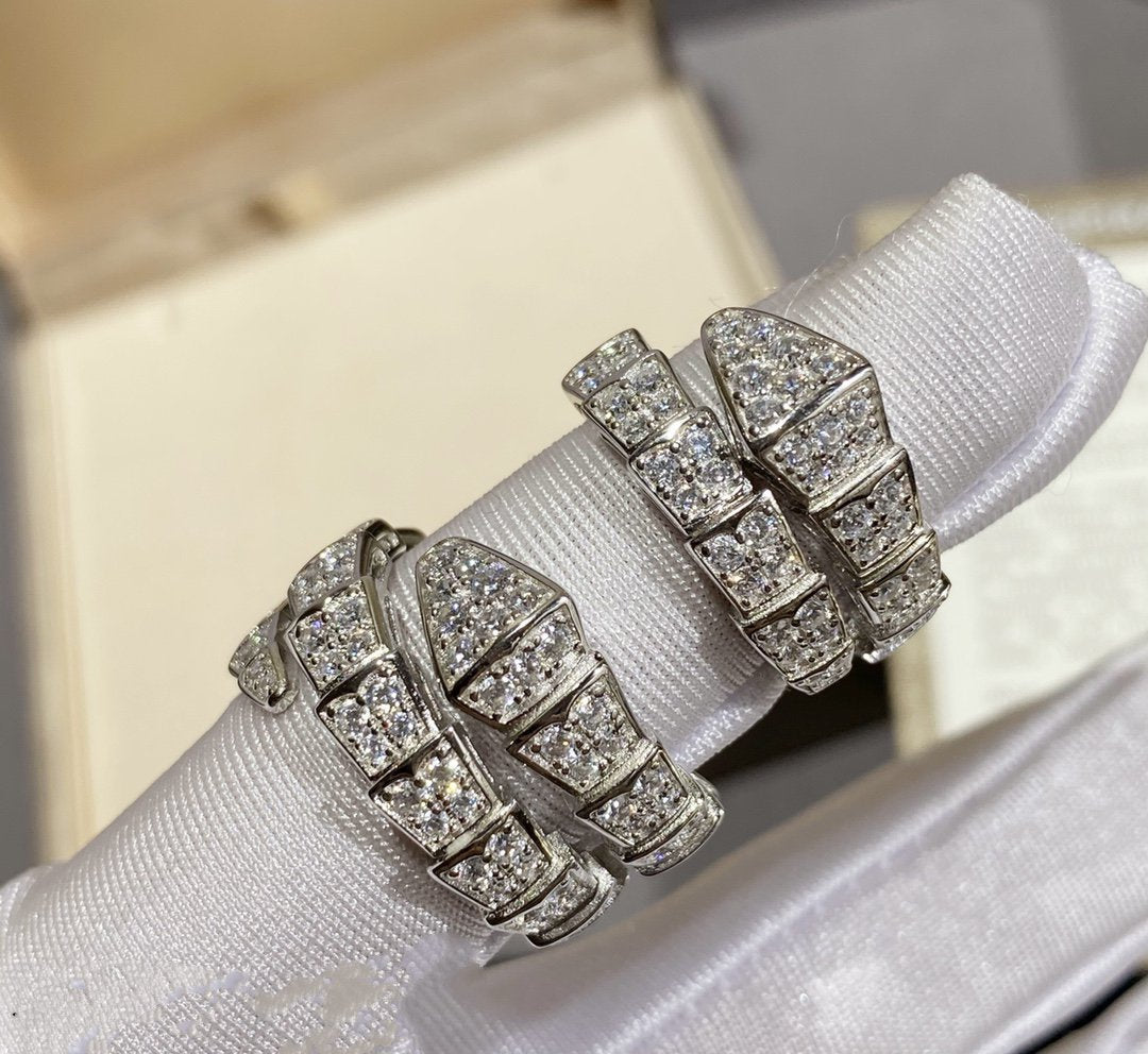 [LuckyStar]SERPENTI RING SILBER DIAMANT GEPAPERT