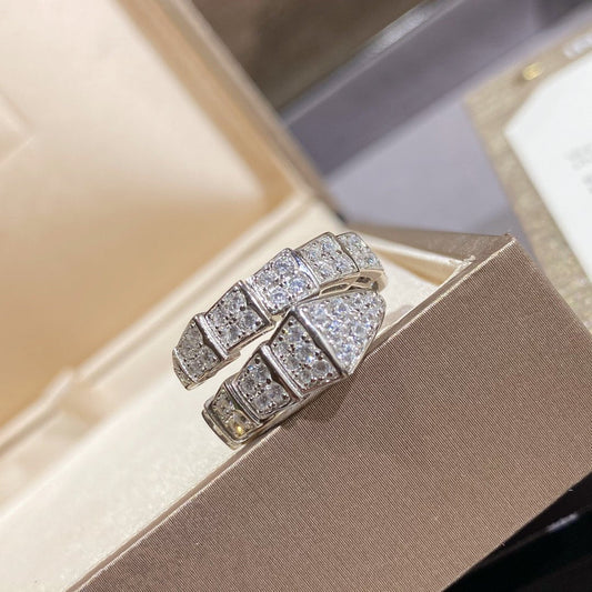 [LuckyStar]SERPENTI RING SILBER DIAMANT GEPAPERT