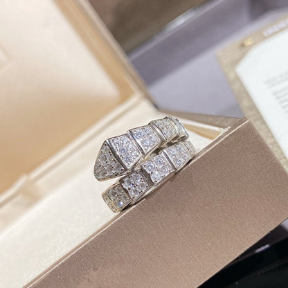 [LuckyStar]SERPENTI RING SILBER DIAMANT GEPAPERT