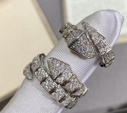 [LuckyStar]SERPENTI GROSSER RING SILBER MIT DIAMANTEN