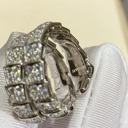 [LuckyStar]SERPENTI DOPPELRING SILBER MIT DIAMANTEN