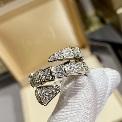 [LuckyStar]SERPENTI DOPPELRING SILBER MIT DIAMANTEN