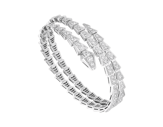 [LuckyStar]SERPENTI ARMBAND SILBER DIAMANT DOPPELREIHIG