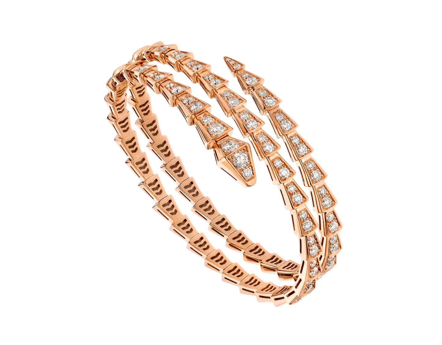 [LuckyStar]SERPENTI ARMBAND ROTGOLD DIAMANT DOPPELREIHIG