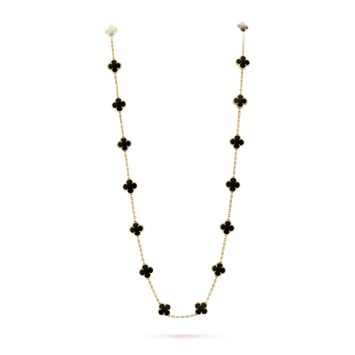 [LuckyStar]CLOVER 20 MOTIVE ONYX HALSKETTE