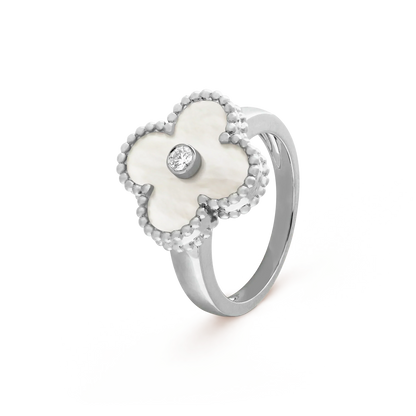 [LuckyStar]CLOVER SILBERNER MOP DIAMANTRING