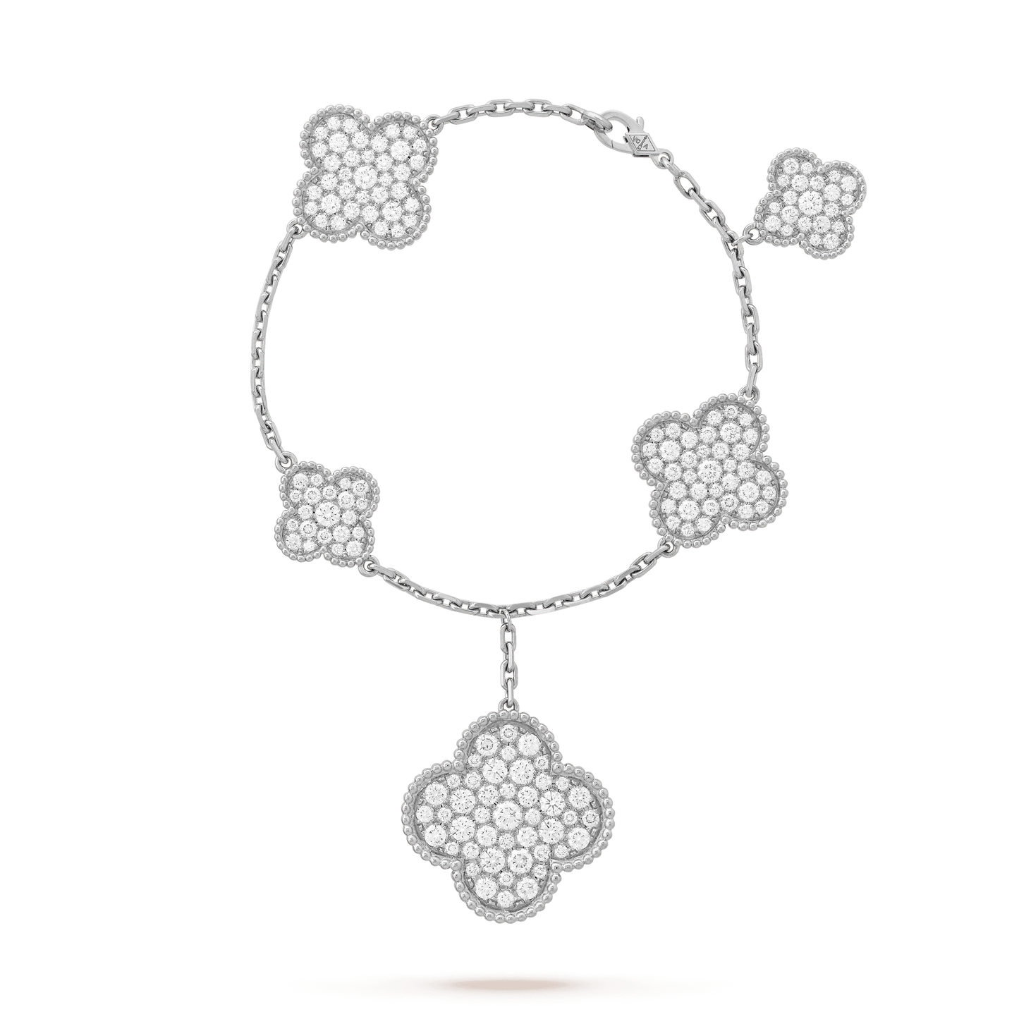 [LuckyStar]KLEEBLATT MIT 6 MOTIVEN, SILBER, DIAMANT