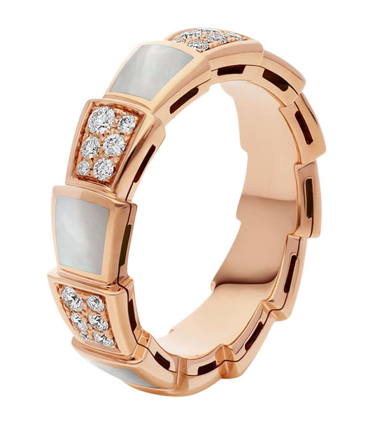 [LuckyStar]SERPENTI RING ROTGOLD MIT DIAMANTEN 4MM