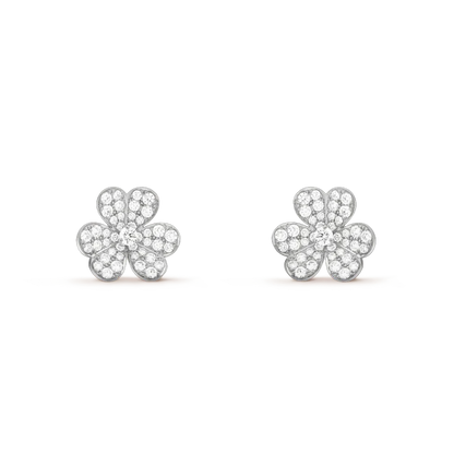 [LuckyStar]CLOVER COMOS DIAMANT OHRRINGE SILBER