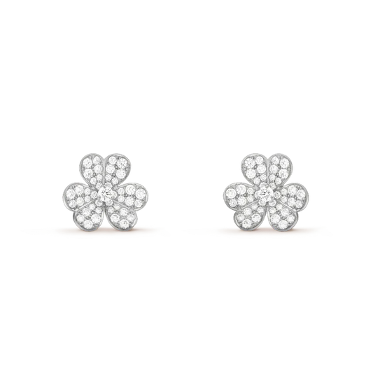 [LuckyStar]CLOVER COMOS DIAMANT OHRRINGE SILBER