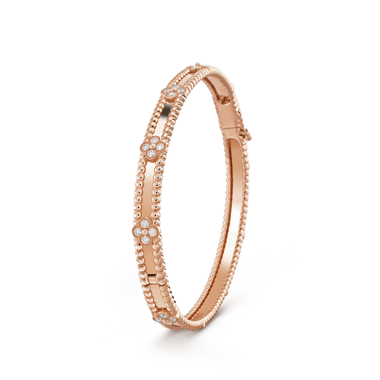 [LuckyStar]CLOVER ARMBAND 4MM DIAMANTEN