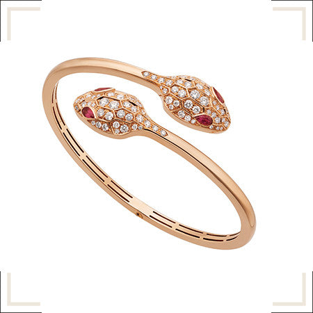 [LuckyStar]SERPENTI ARMBAND ROTGOLD DIAMANT DOPPELSCHLANGE