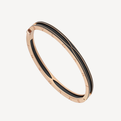 [LuckyStar]ZERO 1 ROSA GOLD MIT MATTSCHWARZEM KERAMIKARMBAND