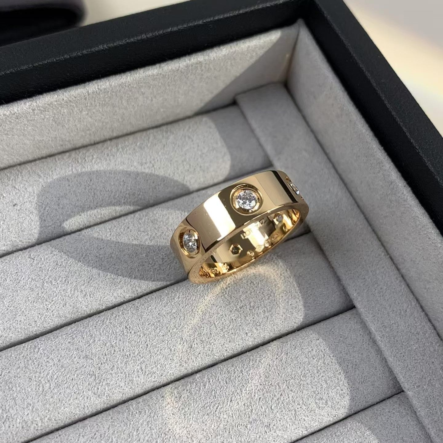 [LuckyStar]Liebesring 5,5 mm 6 Diamanten Roségold