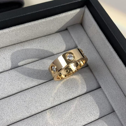 [LuckyStar]Liebesring 5,5 mm 6 Diamanten Roségold