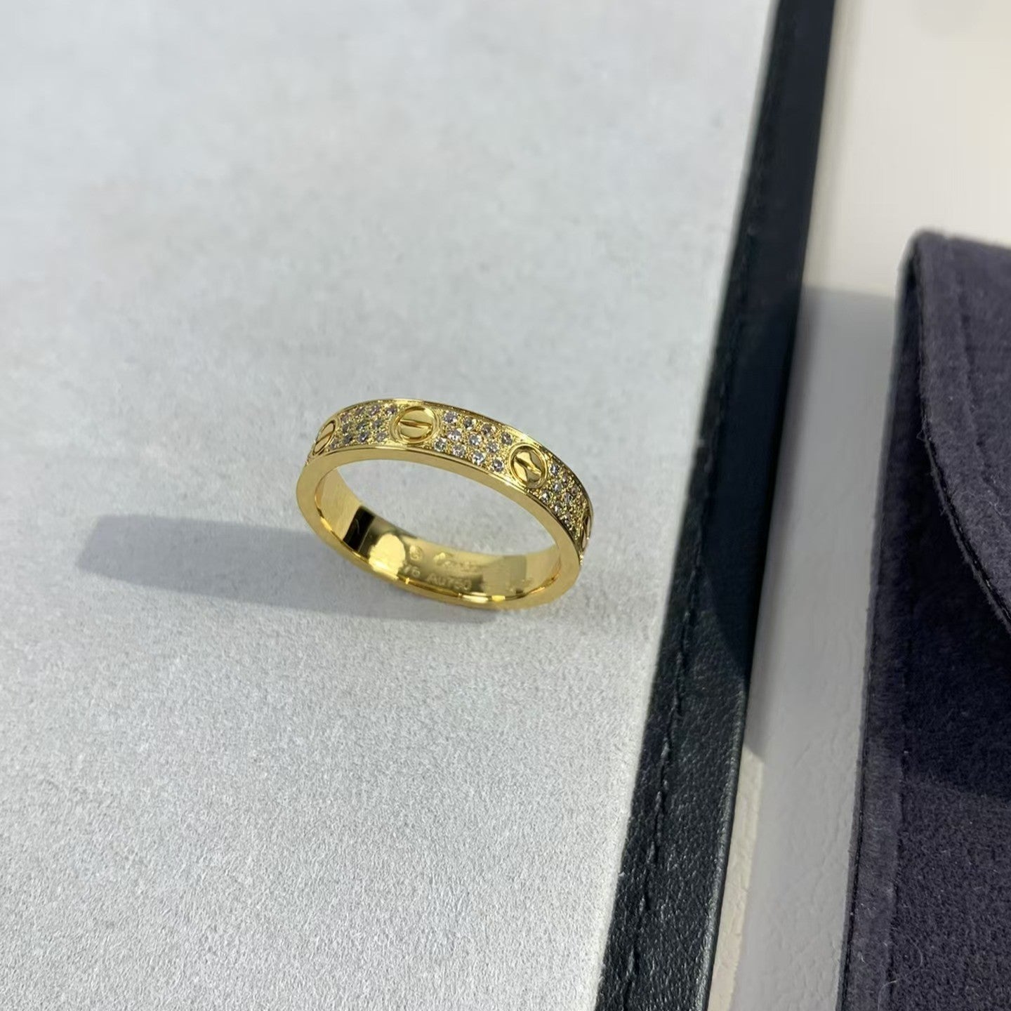 [LuckyStar] Liebesring 3,6 mm Diamanten gepflastert