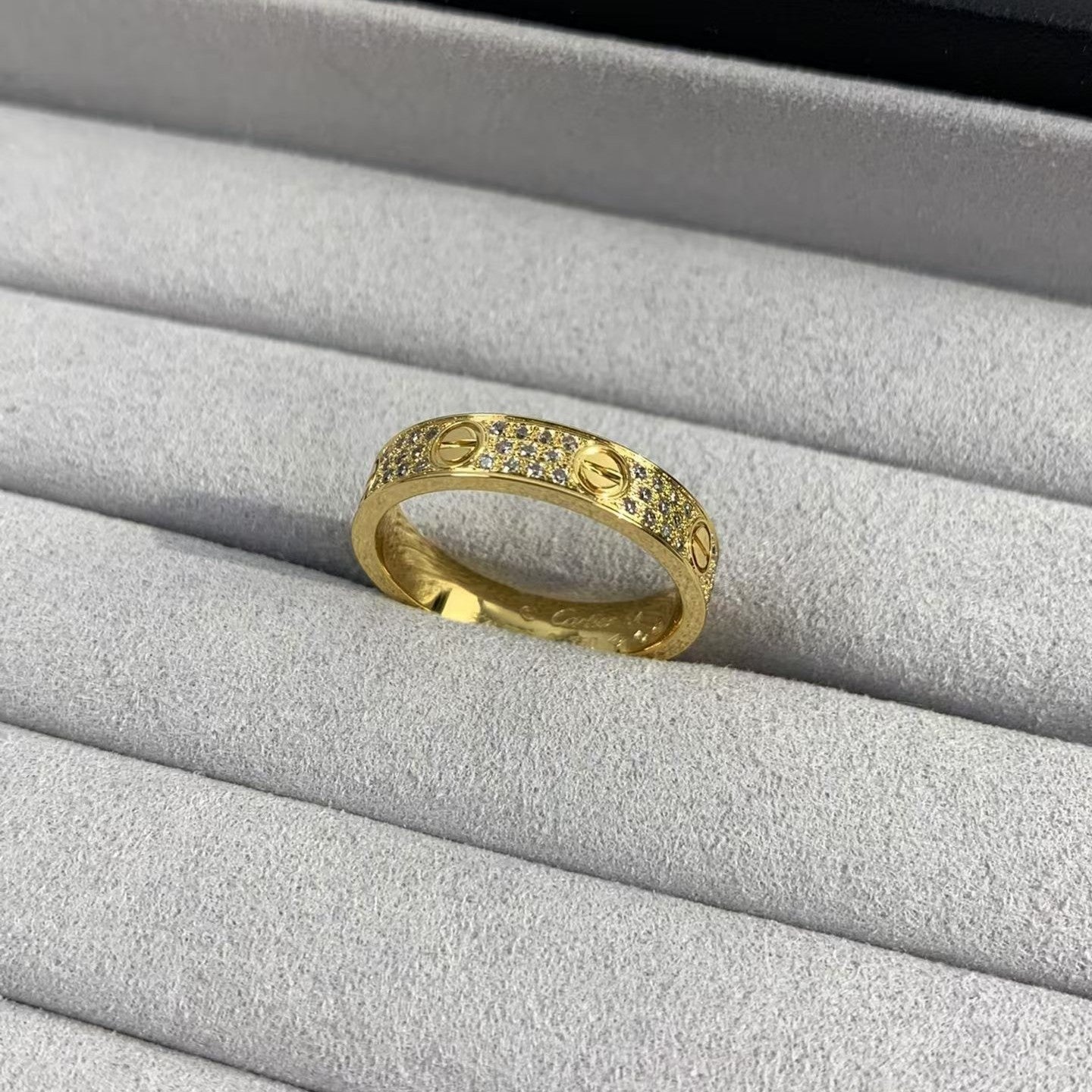 [LuckyStar] Liebesring 3,6 mm Diamanten gepflastert