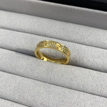[LuckyStar] Liebesring 3,6 mm Diamanten gepflastert