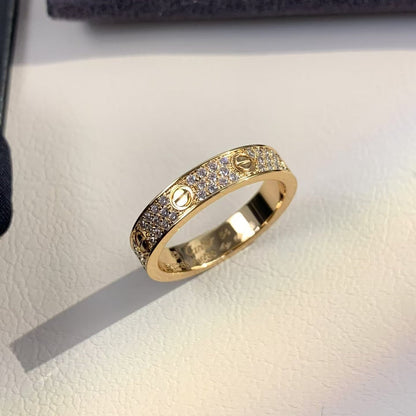 [LuckyStar] Liebesring 3,6 mm Diamanten gepflastert