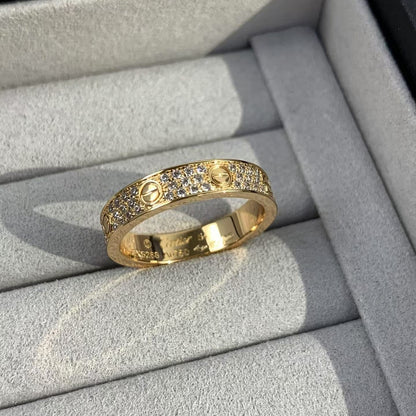 [LuckyStar] Liebesring 3,6 mm Diamanten gepflastert
