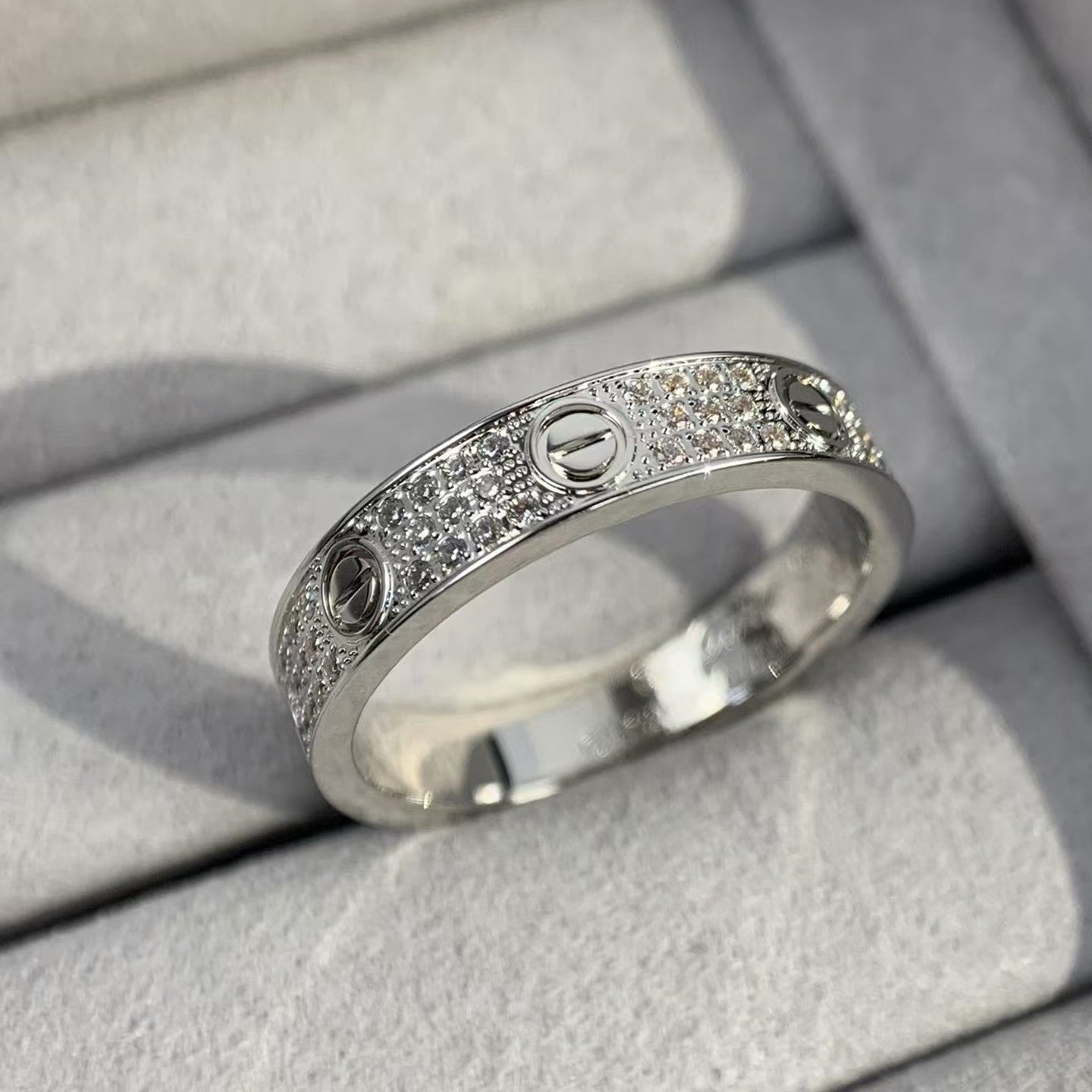 [LuckyStar] Liebesring 3,6 mm Diamanten gepflastert