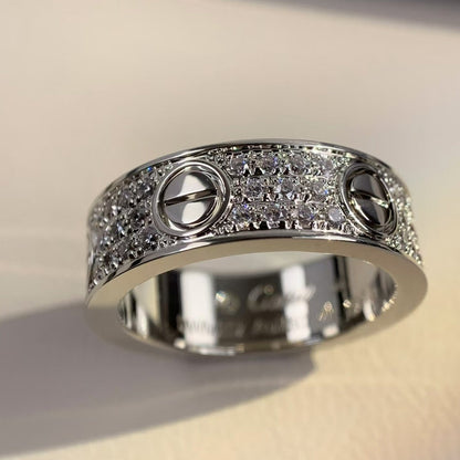 [LuckyStar]Liebesring 5,5 mm mit Diamanten besetzt