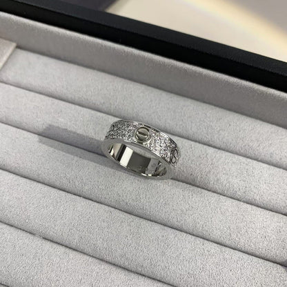 [LuckyStar]Liebesring 5,5 mm mit Diamanten besetzt