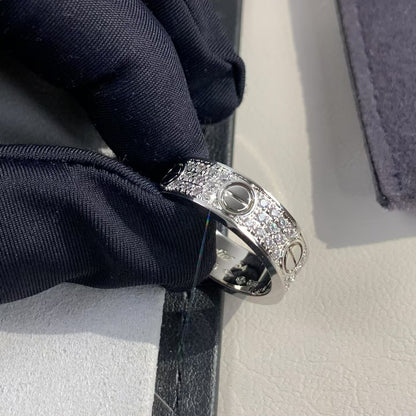 [LuckyStar]Liebesring 5,5 mm mit Diamanten besetzt