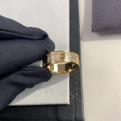 [LuckyStar]Liebesring 5,5 mm mit Diamanten besetzt