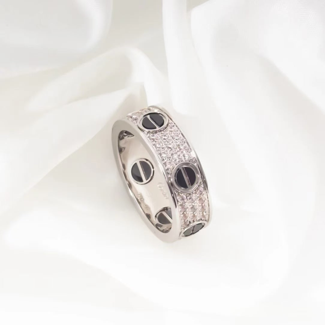 [LuckyStar] LIEBESRING 5,5 MM MIT DIAMANTEN BESETZT KERAMIK