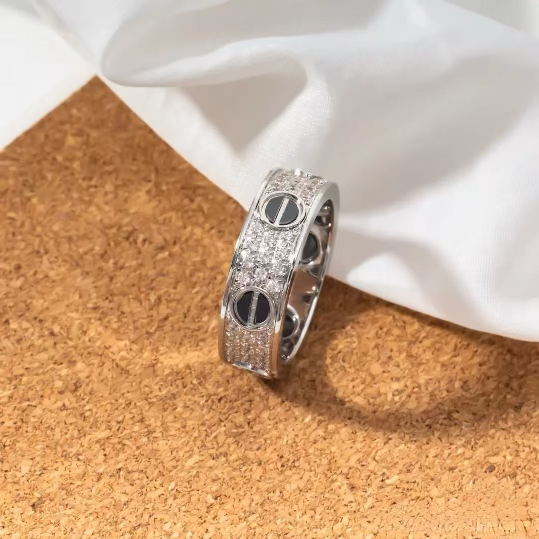 [LuckyStar] LIEBESRING 5,5 MM MIT DIAMANTEN BESETZT KERAMIK
