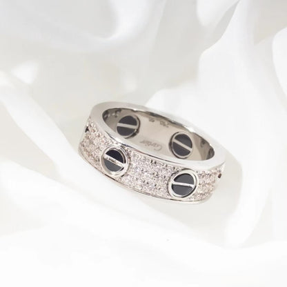 [LuckyStar] LIEBESRING 5,5 MM MIT DIAMANTEN BESETZT KERAMIK
