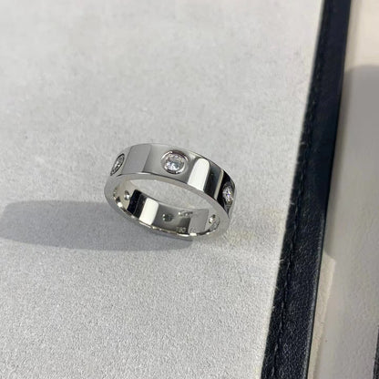 [LuckyStar]Liebesring 5,5 mm 6 Diamanten Silber