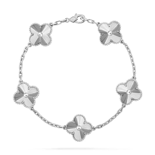 [LuckyStar]CLOVER SILBER 5 MOTIVE ARMBAND 