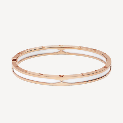 [LuckyStar]ZERO 1 ROSA GOLD MIT WEISSEM KERAMIKARMBAND