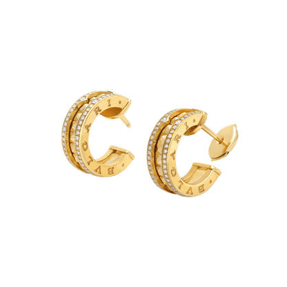 [LuckyStar]ZERO 1 ROCK GOLD OHRRINGE MIT SPIRALE UND DIAMANTEN