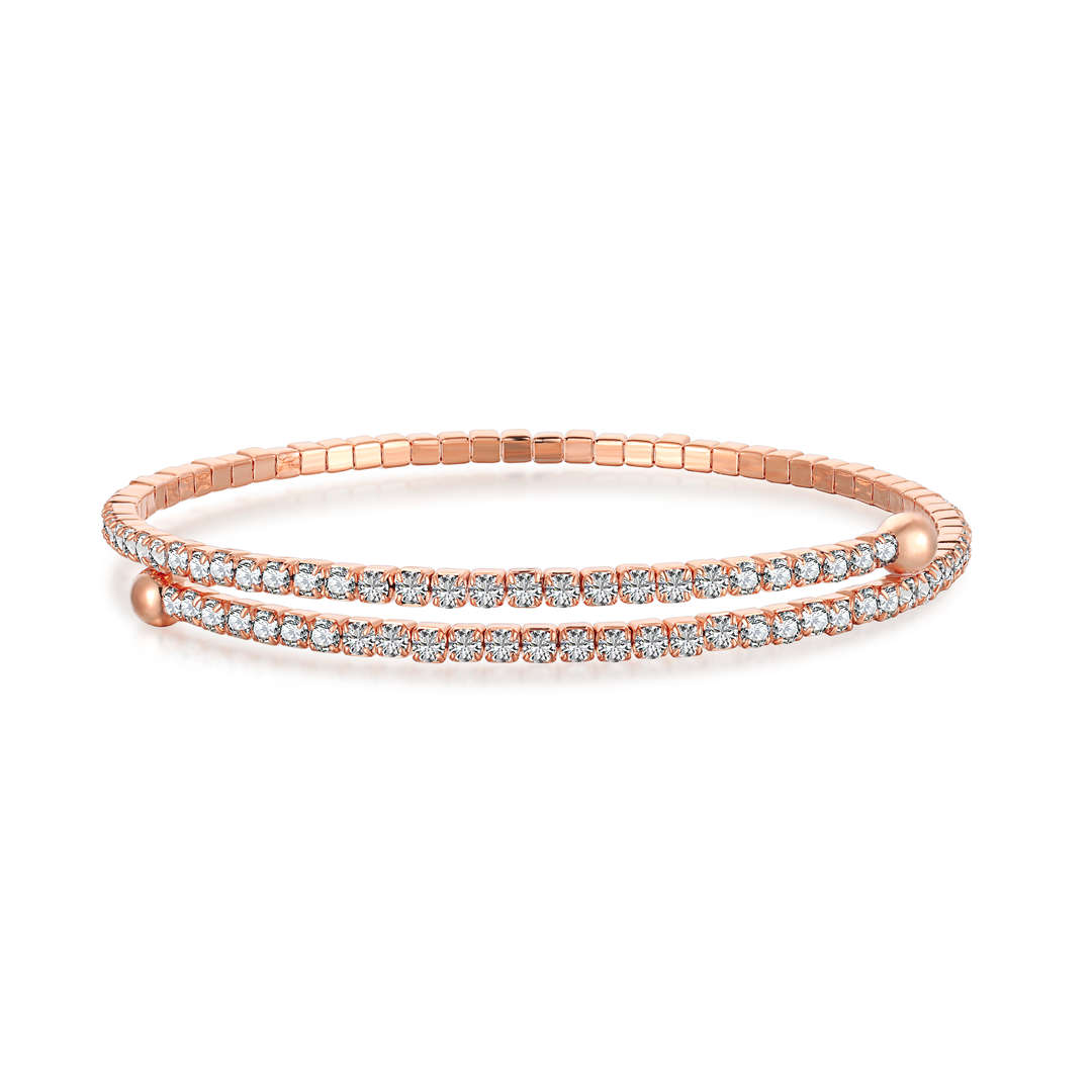 [LuckyStar]Row of Diamonds Round Fashion Bracelet