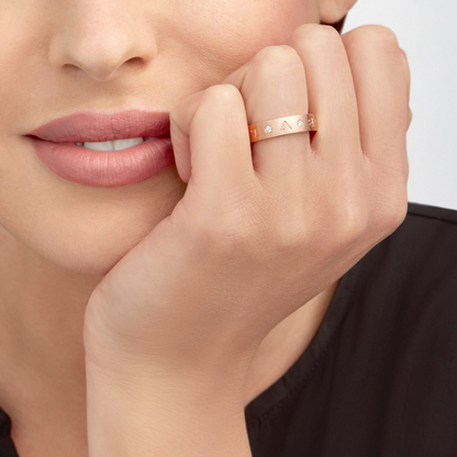 [LuckyStar]ZERO 1 ESSENTIAL ROSÉGOLDRING MIT DIAMANTEN