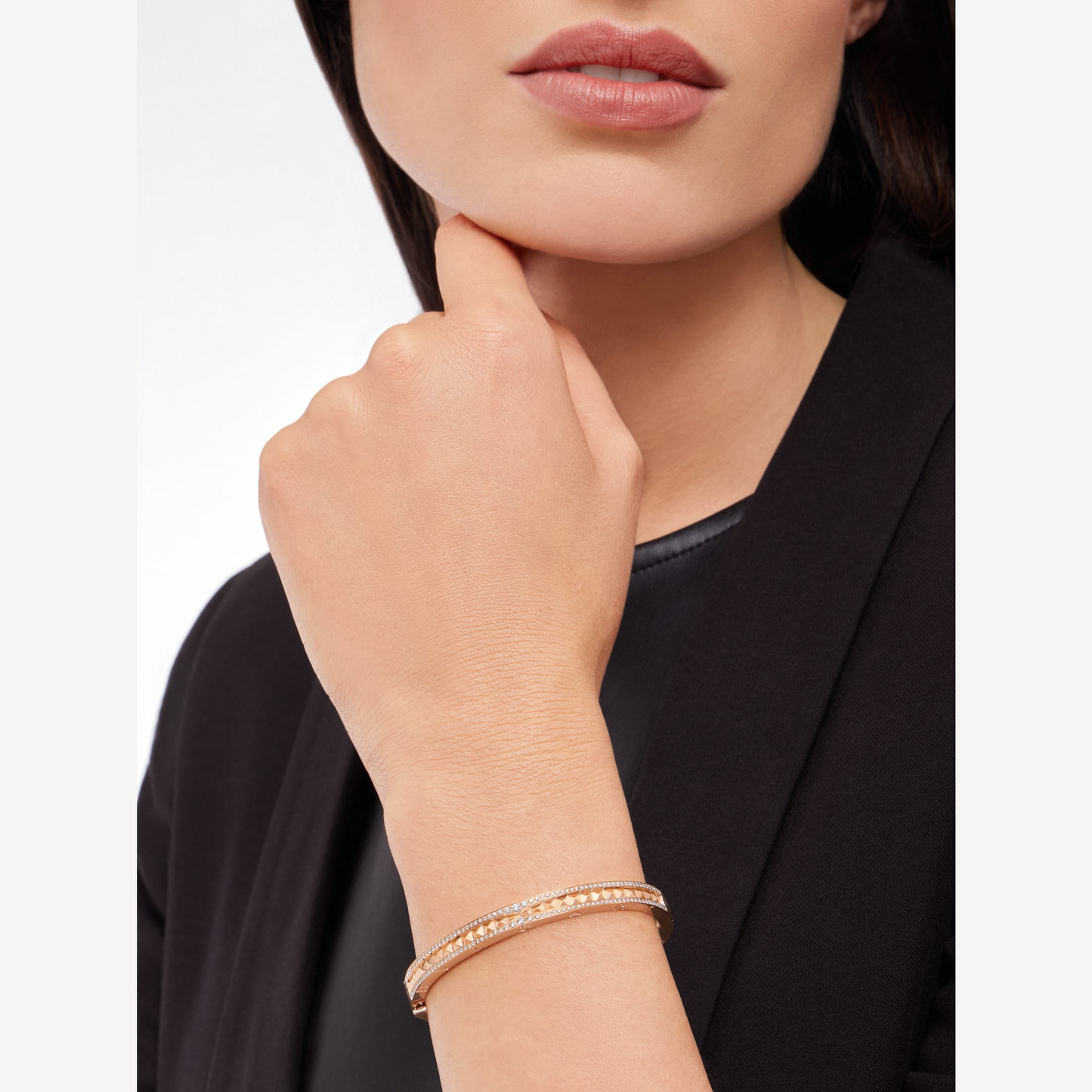 [LuckyStar]ZERO 1 SPIRAL- UND DIAMANT-ARMBAND AUS ROTGOLD