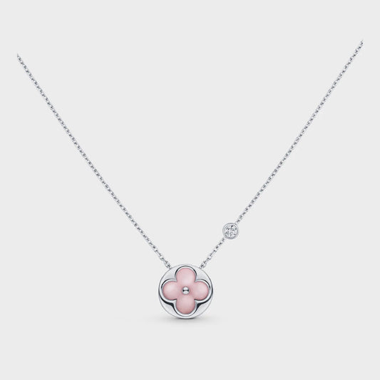 [LuckyStar]Silberarmband mit Sonnenmotiv, rosa Mops