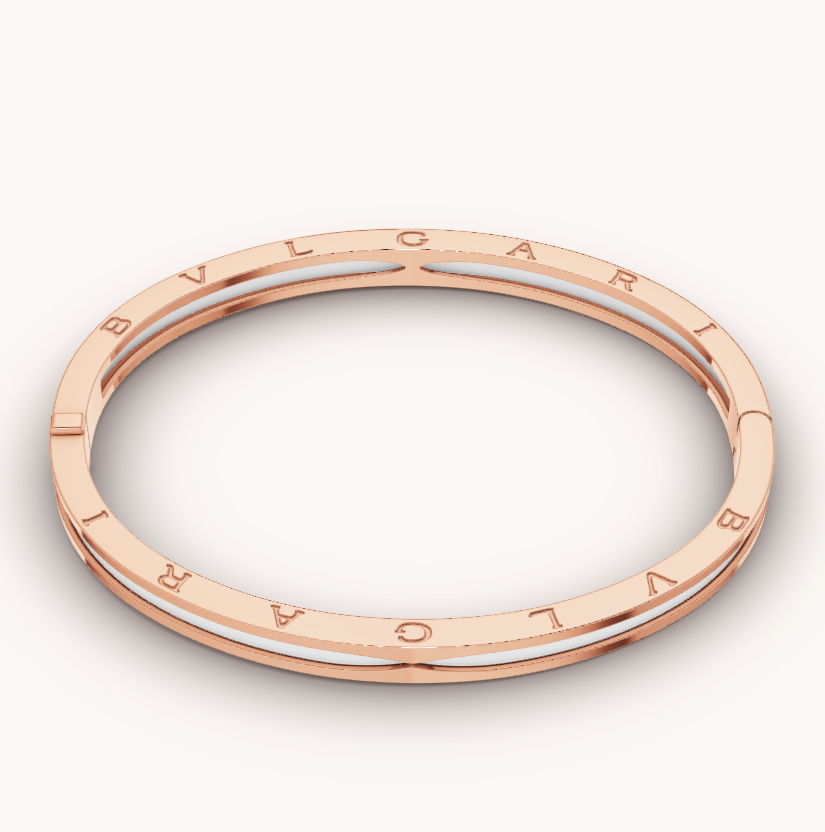 [LuckyStar]ZERO 1 ROSA GOLD MIT WEISSEM KERAMIKARMBAND