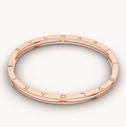 [LuckyStar]ZERO 1 ROSA GOLD MIT WEISSEM KERAMIKARMBAND