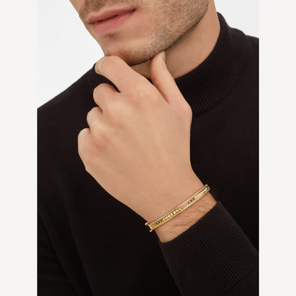 [LuckyStar]ZERO 1 SPIRAL UND PAVED DIAMANTEN GOLDARMBAND