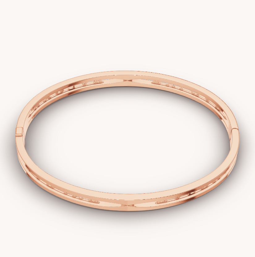 [LuckyStar]ZERO 1 SPIRAL LOGO ROSA GOLD ARMBAND