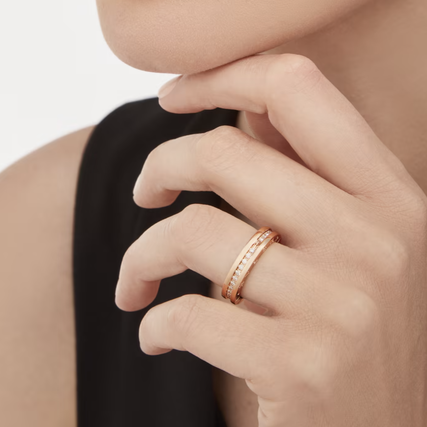 [LuckyStar]ZERO 1 EINBAND-RING MIT DIAMANTEN AUF DEM SPIRALRING