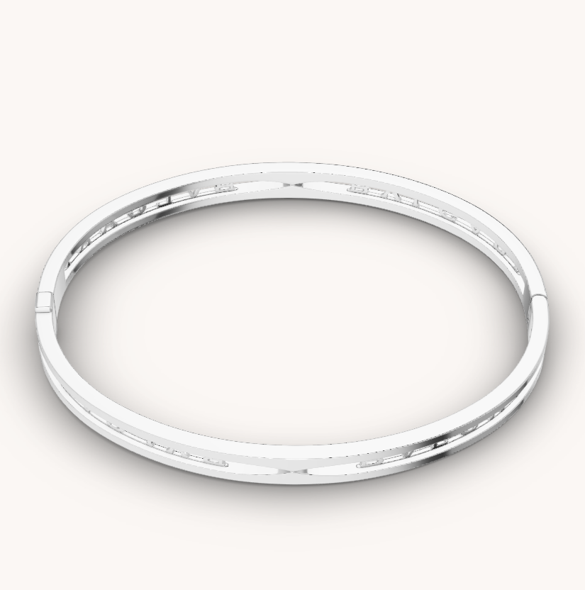 [LuckyStar]ZERO 1 SPIRAL LOGO SILBERARMBAND