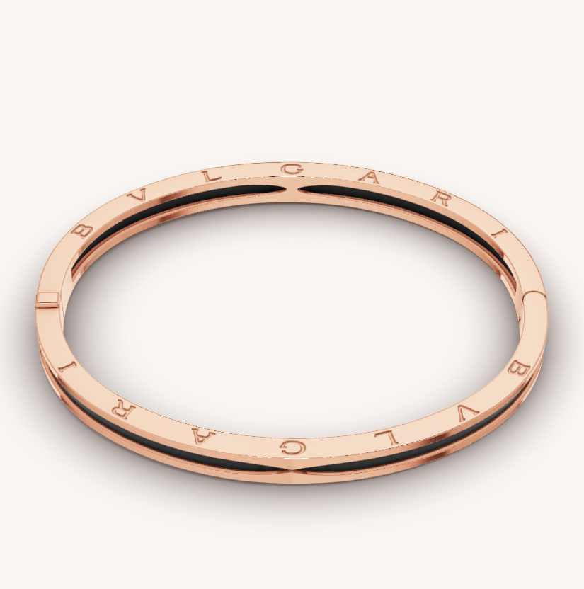 [LuckyStar]ZERO 1 ROSA GOLD MIT SCHWARZEM KERAMIKARMBAND